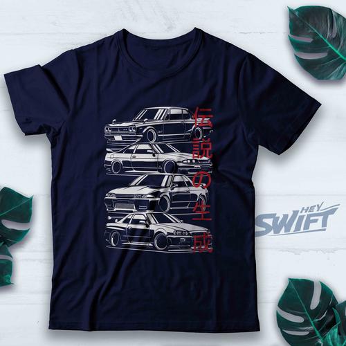 Jual KAOS Skyline GTR Generation JDM T 