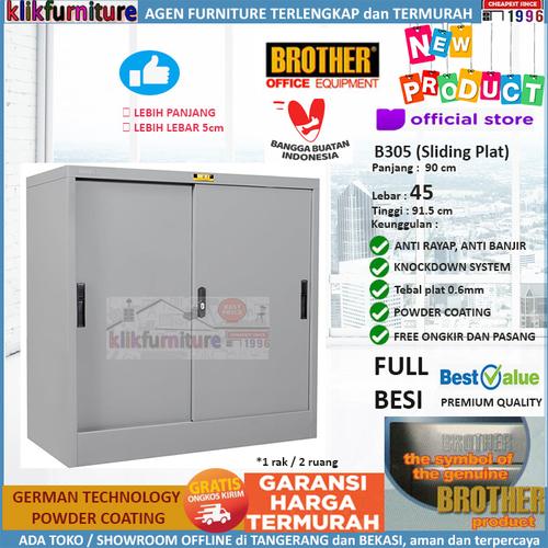 Foto Produk Lemari Arsip Filing Cabinet Besi Pendek 2 Pintu Sliding B 305 Brother dari klikfurniture
