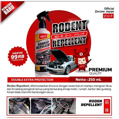 Foto Produk ZERONE RODENT REPELLENT Original Obat Pembasmi Tikus Untuk Mesin Mobil dari Zerone Japan Online