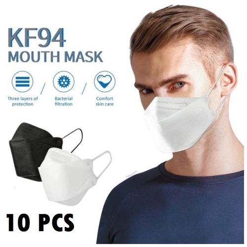 Foto Produk Masker Kf94 4Ply 4 ply korea Evo Plusmed Convex 4D Hitam Putih 10pcs - Putih dari lbagstore