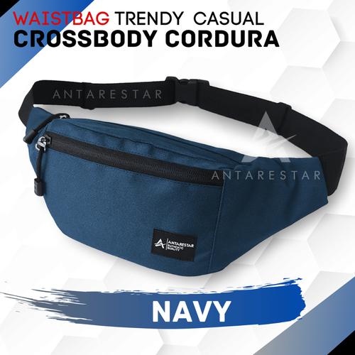 Foto Produk Tas Selempang Pria Waistbag ANTARESTAR Tas Pinggang Slempang Pria - Navy dari Antares Star