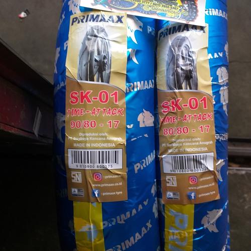 Foto Produk Ban Primax SK 01 Medium 80/80-17 90/80-17 Set Sepasang dari Saeniki motor(Sanimo)