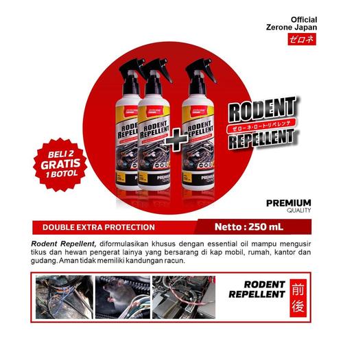 Foto Produk ZERONE RODENT REPELLENT Paket Beli 2 Gratis 1 Pembasmi Tikus Original dari Zerone Japan Online