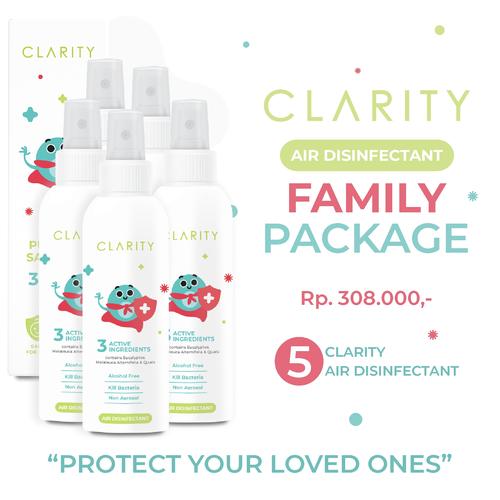 Foto Produk 5 pcs CLARITY Air Disinfectant Spray Non Alkohol aman utuk bayi & anak dari Clarity Air Disinfectant Offical