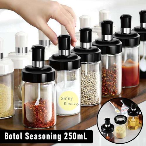 Foto Produk Tempat Bumbu Seasoning Toples Garam Gula Kecap Lada Meses Botol Dapur - Model Sendok dari Shiny Electro