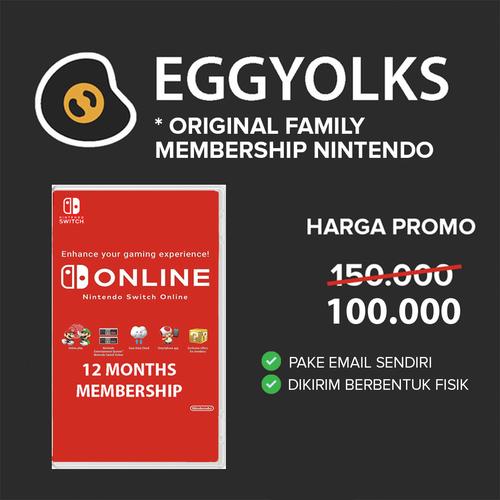 Foto Produk NINTENDO SWITCH ONLINE MEMBERSHIP 12 BULAN - DVD dari EGGYOLKS