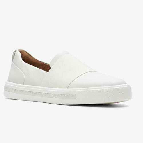 slip on white leather
