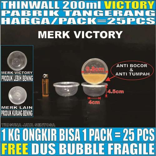 Foto Produk Mangkok Plastik 200 ml Tempat Kotak Makan Nasi Cup Puding Thinwall dari Triguna Jaya Sentosa Trifinity