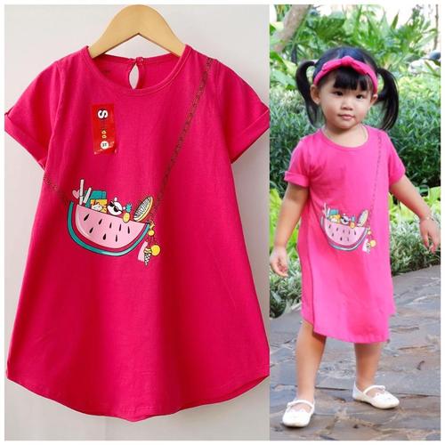 Foto Produk Daster anak smile sablon motif Pink Fanta Watermelon - 1thn dari baby smile