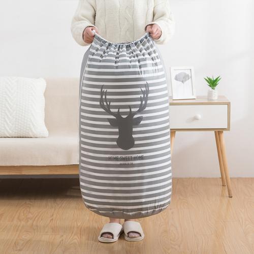 Foto Produk WNG Keranjang Baju Kotor Lipat Pakaian Cucian Laundry Bag Tutup Serut - Rusa dari MitraBotol