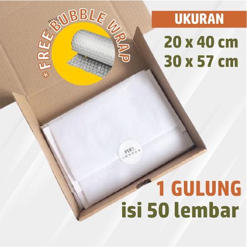 Foto Produk KERTAS TISU PACKAGING BUNGKUS 1 GULUNG ISI 50 LEMBAR - 20 X 40 CM dari printogo