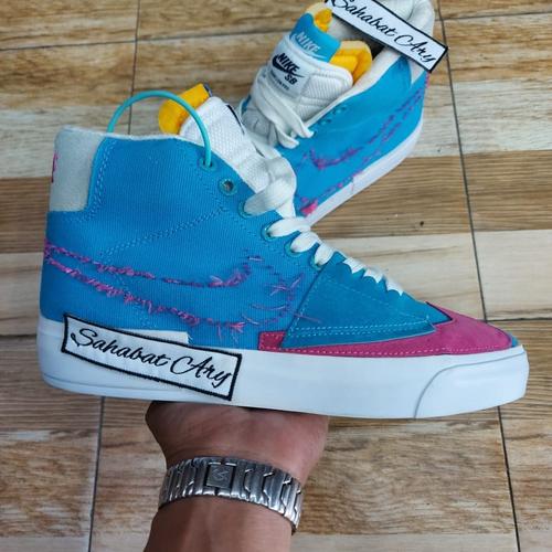 Jual Sepatu SB Blazer Mid Edge Hack Pack Blue - Jakarta Utara - Sahabat_Ary  | Tokopedia