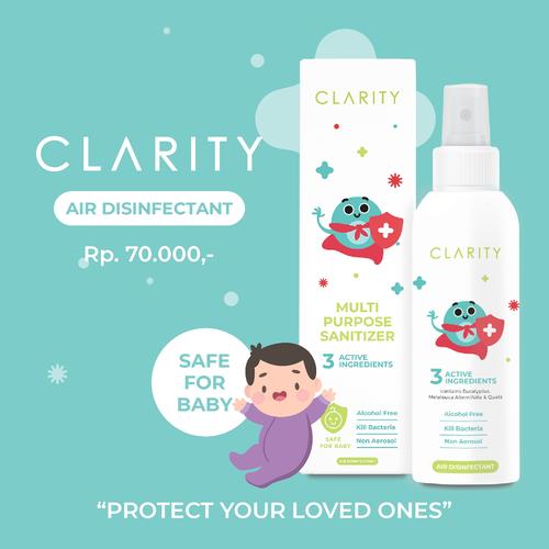 Foto Produk Clarity Air Disinfectant Spray 100 ml non Alkohol Aman untuk bayi dari Clarity Air Disinfectant Offical