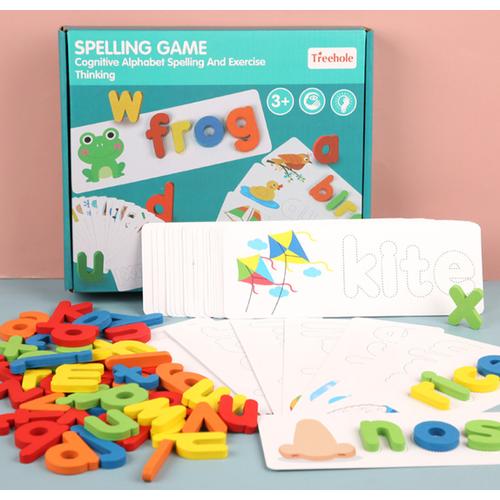 Gambar Spelling Puzzle / Puzzle Membaca / Cognitive Alphabet Spelling - Spelling Biru dari said_kidsshop undefined Tokopedia