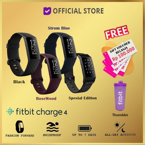 Foto Produk Fitbit Charge 4 Fitness Activity Tracker - Black Free dari DUNIA COMPUTER & SERVICE