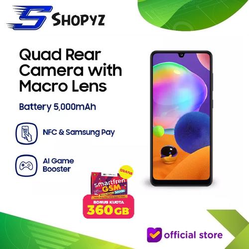 Foto Produk SAMSUNG GALAXY A31 -NFC- 6GB 128GB 6/128 AI GAME BOOSTER GARANSI RESMI - Biru dari Shopyz ID