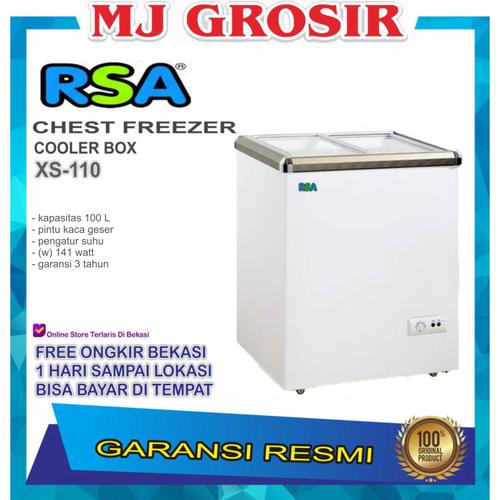 Jual Rsa Xs 110 Chest Freezer Box Sliding 100 L Lemari Pembeku By Gea Kota Bekasi Mj Grosir Elektronik Tokopedia