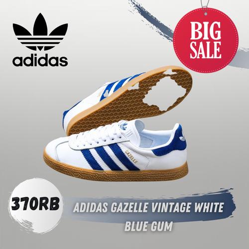 Jual ADIDAS GAZELLE VINTAGE WHITE BLUE 