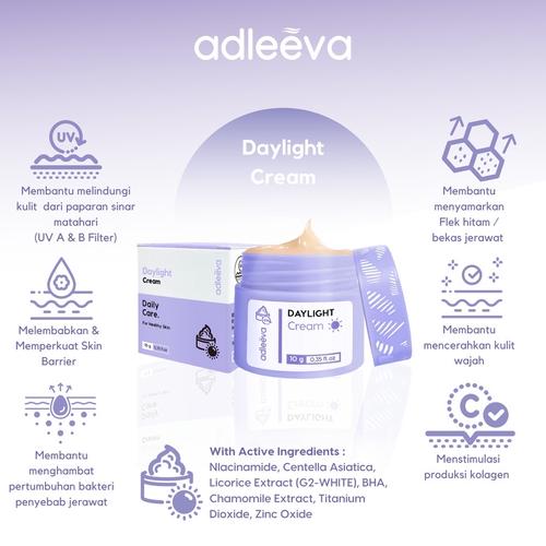 Gambar ADLEEVA Day Light Cream dari adleeva skincare official Kota Cimahi Tokopedia