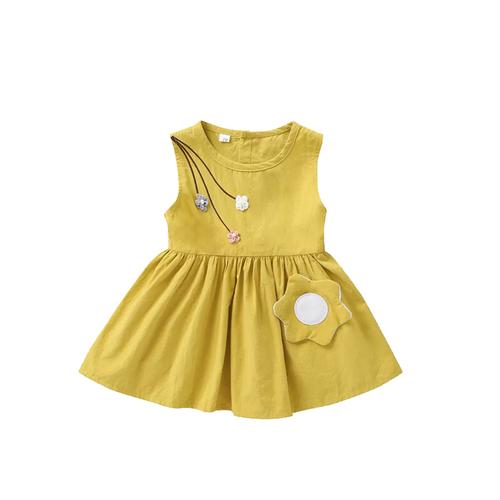 Foto Produk Eggo Dress - Yellow / Terusan Bayi / Baju Bayi - 9-12 Bulan, Kuning dari Abby Baby