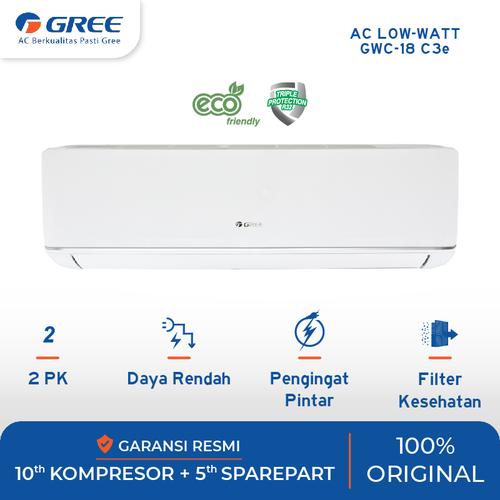 Foto Produk AC GREE 2 PK GWC-18C3E DELUXE LOW WATT - PUTIH [INDOOR+OUTDOOR UNIT ON dari GREE OFFICIAL