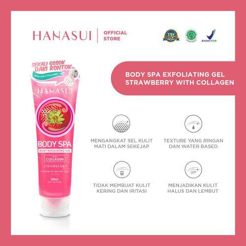 Foto Produk HANASUI BODY EXFOLIATING GEL WITH COLLAGEN - STRAWBERRY dari Hanasui Official Store
