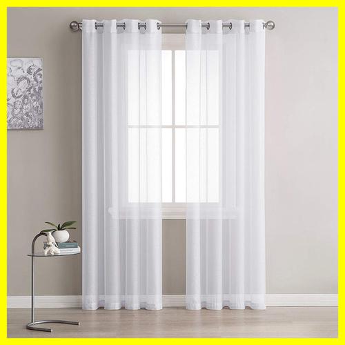 Foto Produk Gorden Tirai Vitrase Poil Ring Smokring White Putih Polos 140 x 220 cm dari Iyesh Online Store