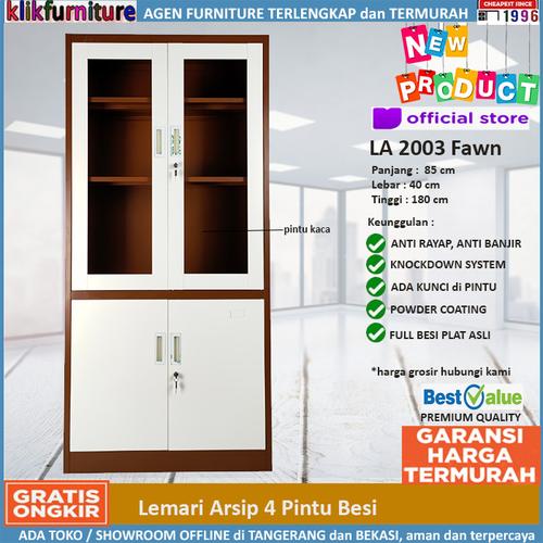 Foto Produk Lemari Arsip Filing Cabinet Besi 4 Pintu FC 2003 Coklat dari klikfurniture