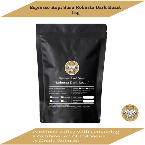 Gambar ESPRESSO KOPI SUSU ROBUSTA DARK ROAST / HITAM BERMINYAK - BIJI KOPI dari TAGETTO COFFEE Kota Depok Tokopedia