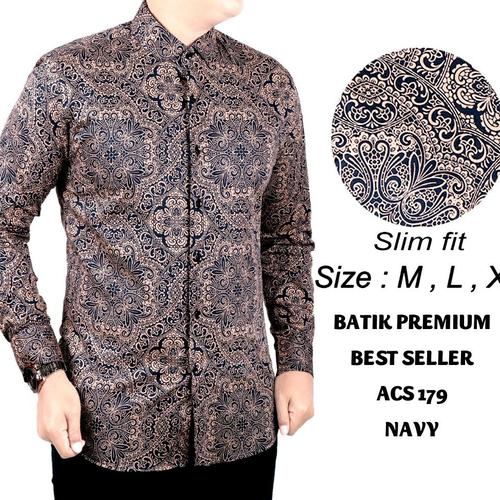 Foto Produk BAJU BATIK PRIA SLIM FIT MODERN LENGAN PANJANG CB322 dari Lina Batik Distro