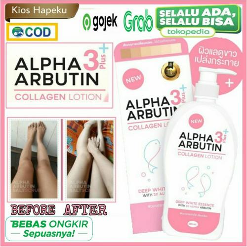Foto Produk Alpha Arbutin 3 Plus Collagen Whitening Lotion ,Hand Body Lotion 500ml - BodySoap 1Pcs dari kios hapeku