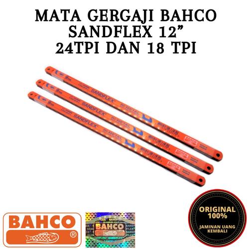 Foto Produk SANFLEX BAHCO MATA GERGAJI BESI 12 inch 18T 24T ASLI HOLOGRAM SILVER - 18T dari RATUABADISAFETY&TOOL