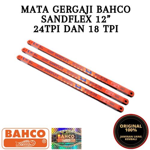 Jual SANFLEX BAHCO MATA GERGAJI BESI 12 inch 18T 24T ASLI HOLOGRAM ...