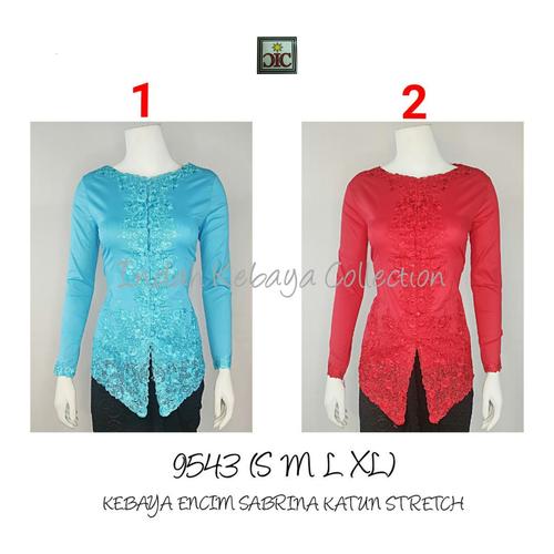 Foto Produk 9543 Kebaya Encim Lengan Panjang Kebaya Bordir Kebaya Katun Stretch dari IndahKebayaCollection
