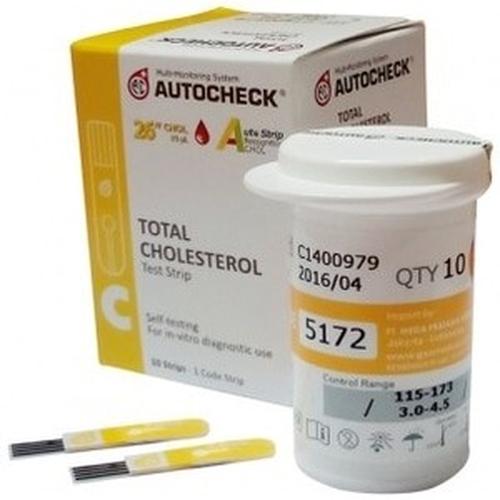 Foto Produk TEST STRIP KOLESTEROL AUTOCHECK ISI 10 ED PENDEK dari TokoTensi
