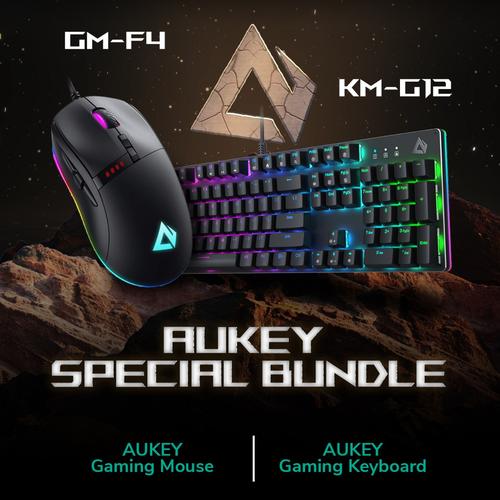 Foto Produk Aukey Keyboard Mechanical KM-G12 + Aukey GM-F4 Knight Gaming Mouse dari AUKEY