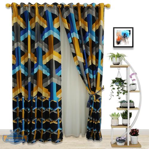 Gambar Gorden Pintu / Gorden Jendela / Gorden Smokring Motif ATD-1 dari Ratu Gorden Kab. Bogor Tokopedia