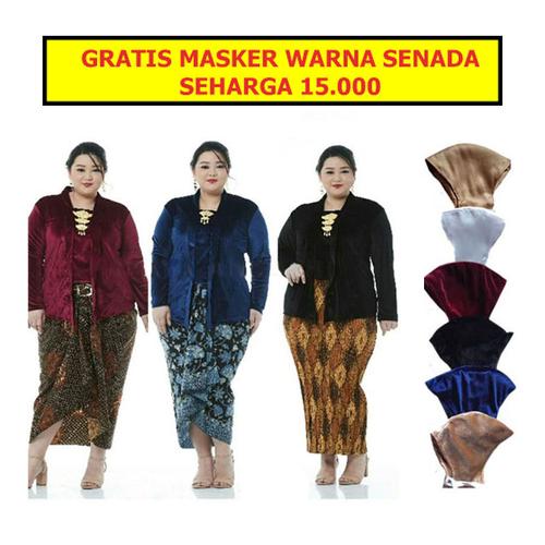 Foto Produk PO Kebaya Beludru Kutubaru Polos Bludru Super BIG SIZE JUMBO Custom - LD 120 dari Jogja Batik