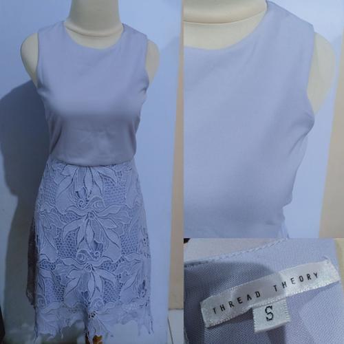Jual THREAD THEORY GREY CROCHET DRESS 