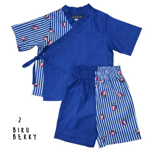 Gambar Jinbei Setelan Anak Celana Pendek Unisex CP16 - Biru Berry, 4-5 tahun dari Collar Pollar Kids Kota Bandung Tokopedia
