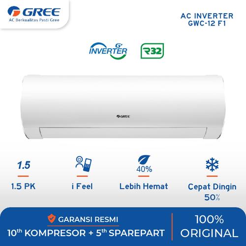 Foto Produk AC GREE F1 SERIES - INVERTER 1.5 PK - WHITE PEARL dari GREE OFFICIAL