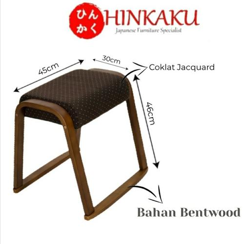 Foto Produk Kursi Jepang ST-045WP45 - Brown Jacquard dari Hinkaku Official