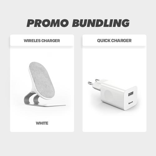 Foto Produk BASEUS BUNDLING: KEPALA CHARGER QC3.0 & KIIP C9 WIRELESS CHARGER 20W - PAKET HEMAT dari Baseus Official Store