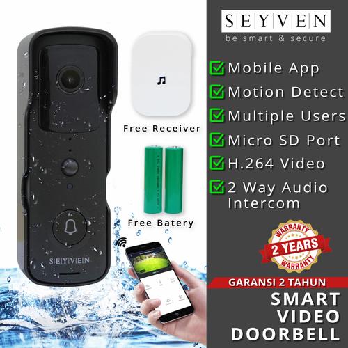 Foto Produk SEYVEN SMART VIDEO DOOR BELL WIFI WIRELESS SMART HOME TUYA dari SEYVEN