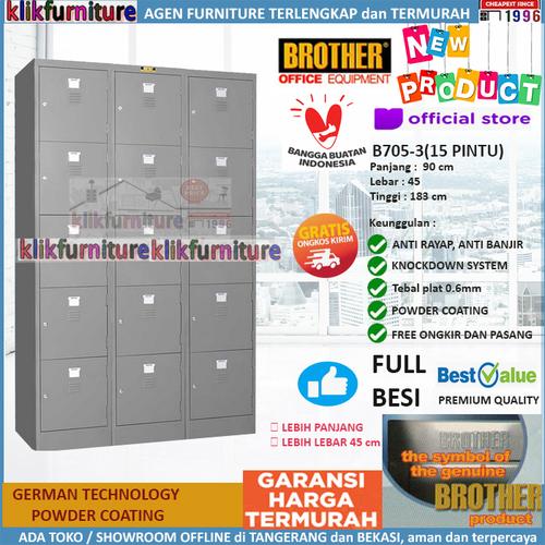 Foto Produk Loker Kabinet Locker Cabinet Besi 15 Pintu Besar B705-3 Brother dari klikfurniture