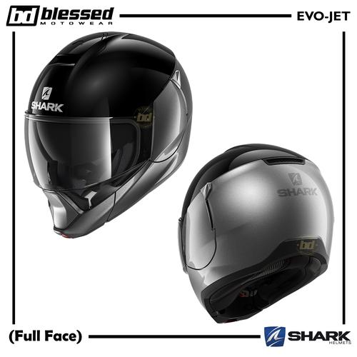 Jual Shark Evojet / Evo Jet Dual Black/Grey Gloss AKA (Full Face/Modular) -  Kota Malang - Blessed Motowear | Tokopedia