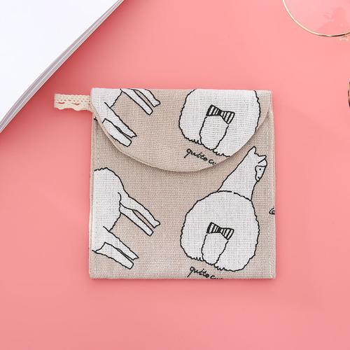 Foto Produk Sanitary pouch canvas sanitary pad pouch wallet dompet koin cosmetic - Alpaca dari Hellogorjes_