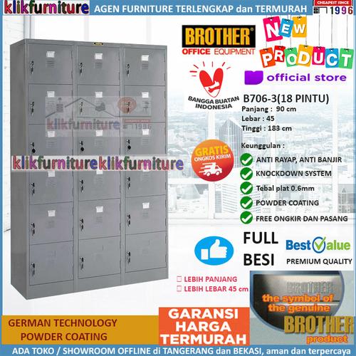 Foto Produk Loker Kabinet Locker Cabinet Besi 18 Pintu Besar B706-3 Brother dari klikfurniture