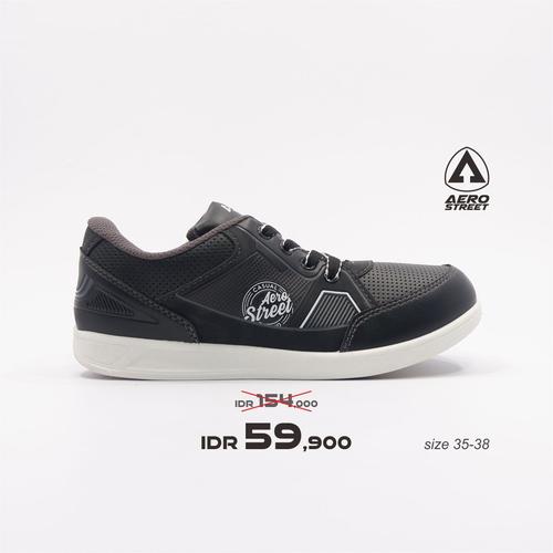 Foto Produk Aerostreet 35-38-Pabours-Hitam Abu-Sepatu Sneakers Pria - 35 dari Aerostreet
