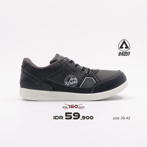 Foto Produk Aerostreet 39-42-Pabours-Hitam Abu-Sepatu Sneakers Pria - 39 dari Aerostreet